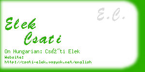 elek csati business card